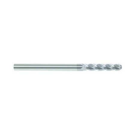 Morse Single End Mill, Ball Nose Center Cutting Extended Length, Series 5953C, 14 Cutter Dia, 4 Overal 93131